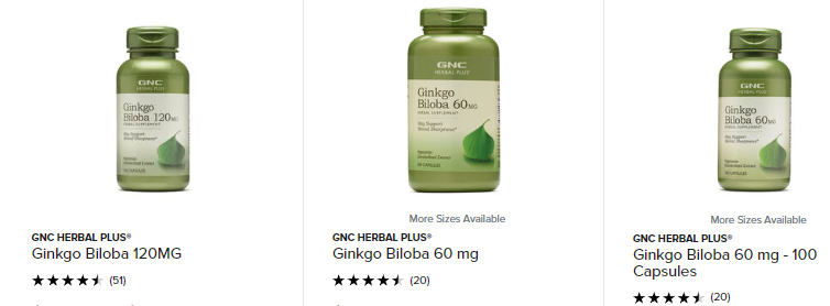 GINKGO BILOBA SUPPLEMENTS